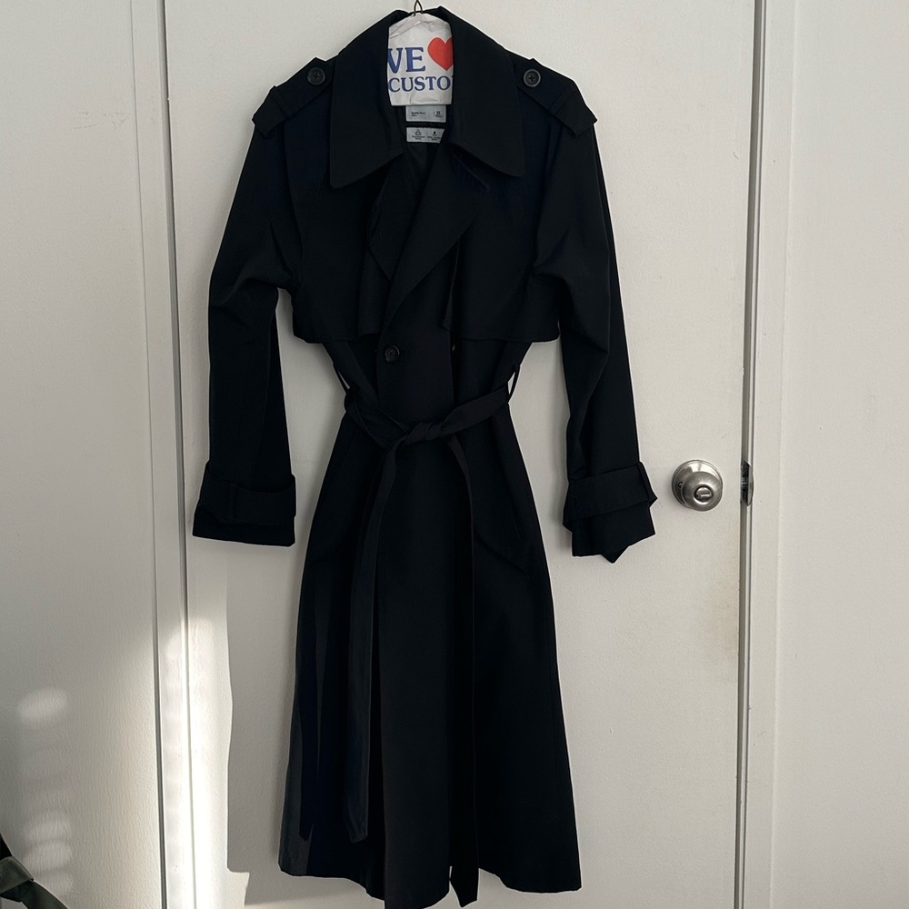 Black Abercrombie Trench Coat